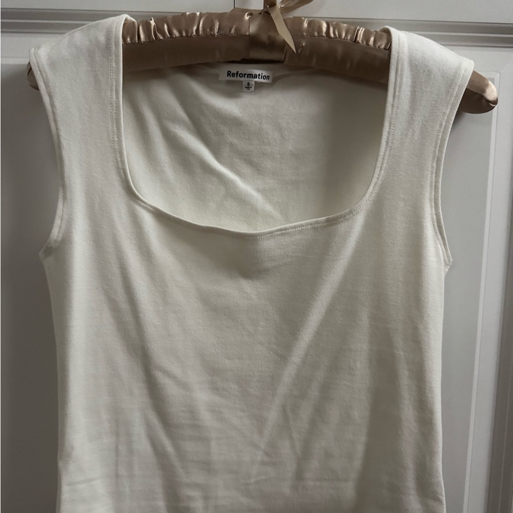 Reformation Women's White Tank Top